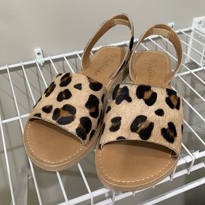 Leopard sandals size 8